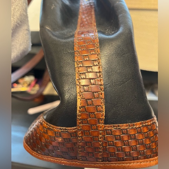 Vintage Brahmin Tote Bag in black and brown leather - Picture 10 of 13